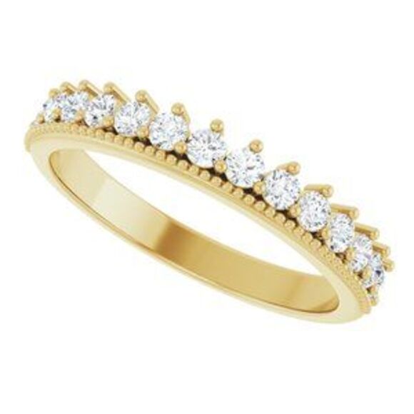 14K Yellow Gold 0.5 CTW Natural Diamond Anniversary Band